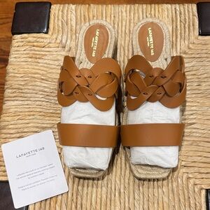 Lafayette 148 New York Brown Mules NEW